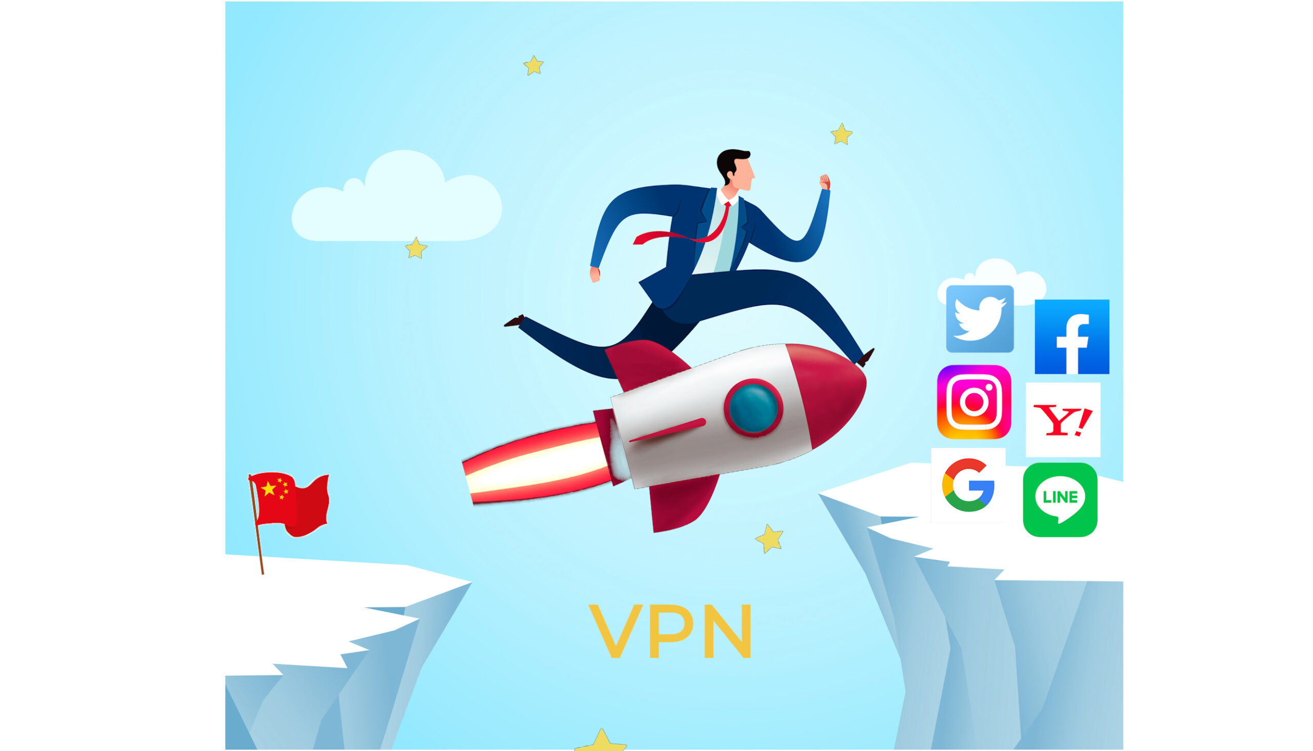 Using VPN allows people to access websites and apps which can't be used in China