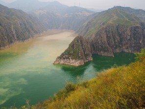 黄河黄青交匯観景台@甘粛省蘭州