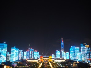 深センのライトアップショー@深セン